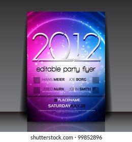 EPS10 Editable Flyer with Colorful Circle Design