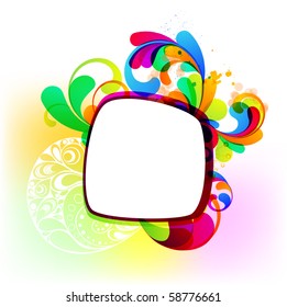 EPS10. Editable frame for your colorful design.