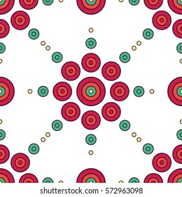 EPS10 file. Seamless floral geometric pattern. Vintage background.