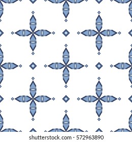 EPS10 file. Seamless floral geometric pattern. Vintage background.