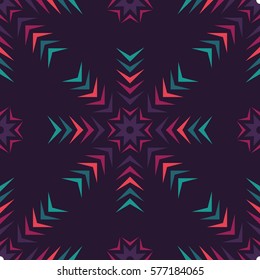 EPS10 file. Seamless floral geometric pattern. Vintage background.