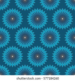 EPS10 file. Seamless floral geometric pattern. Vintage background.