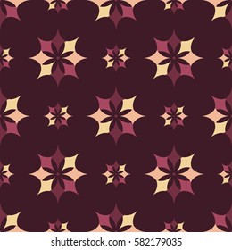 EPS10 file. Seamless floral geometric pattern. Vintage background.