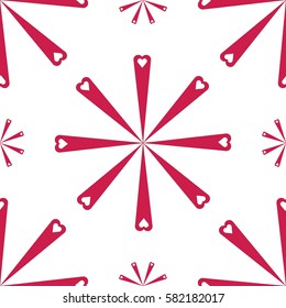 EPS10 file. Seamless floral geometric pattern. Vintage background.