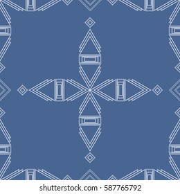 EPS10 file. Seamless floral geometric pattern. Vintage background.