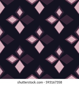 EPS10 file. Seamless floral geometric pattern. Vintage background.