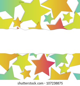 EPS10 file. Seamless vector stars. Background with empty space to write your own text