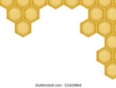 EPS10 file. Vector background with structure of honeycomb and space to write your own text
