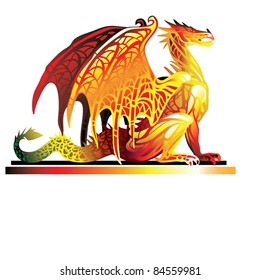 EPS10/ Fire Dragon - the symbol of 2012