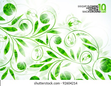 eps10, floral background, vector abstract background