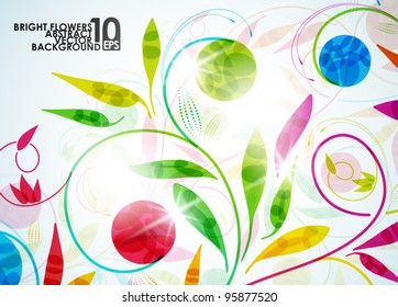 eps10, floral background, vector abstract background