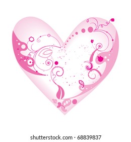 eps10 floral heart