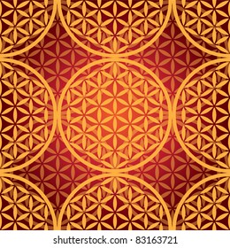 eps10 flower of life seamless pattern - illustration