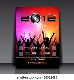 EPS10 Flyer Design with Dancing Young People