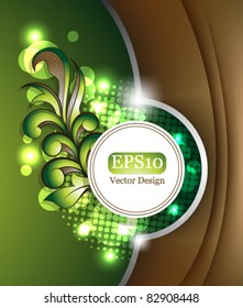 Eps10 Foliage Frame Desing