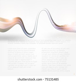 Eps10. Fresh bright design idea with shining element to attract attention to your message. Fully editable.