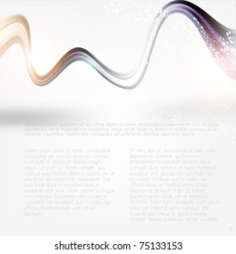 Eps10. Fresh bright design idea with shining element to attract attention to your message. Fully editable.