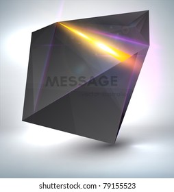 Eps10. Nueva idea de diseño con elementos brillantes para llamar la atención sobre tu mensaje. Totalmente editable.