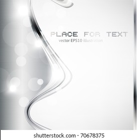 EPS10. Fully editable silver metal luxury design with bright elements to attract attention to your message.