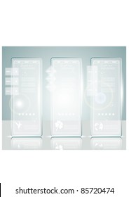 Eps10 glass transparent web box