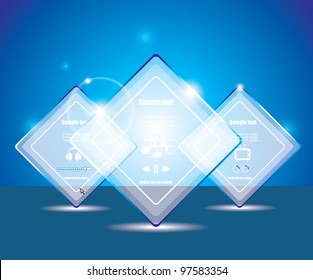 Eps10 glass transparent web box
