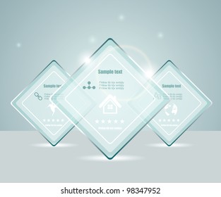 Eps10 glass transparent web box