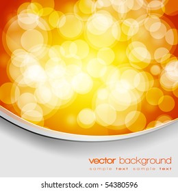 EPS10 Glittering gold and yellow lights background with text - vector