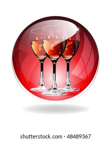 Eps10 Orbe Brilhante Com Vinho