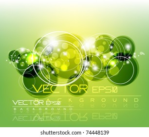 eps10 green circles vector abstract background