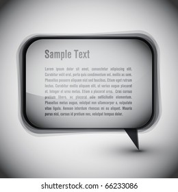 EPS10 Grey Speech Bubble Vector Background