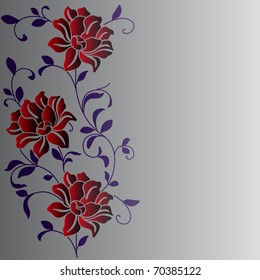 eps10 hand drawn background with a fantasy flower