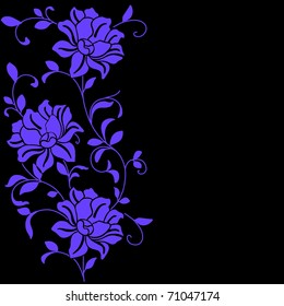 eps10 hand drawn background with a fantasy flower