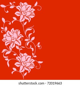 eps10 hand drawn background with a fantasy flower