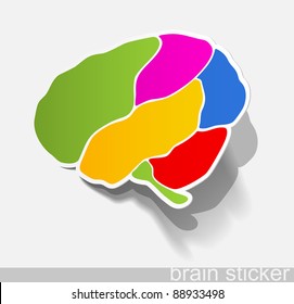 eps10, human brain, realistic design elements