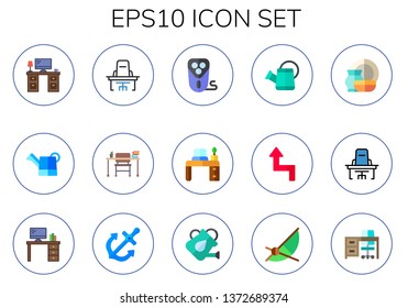 eps10 icon set. 15 flat eps10 icons.   