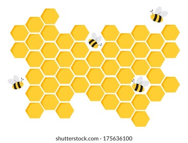 Eps10 illustration : Honeycomb pattern background