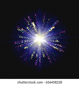 eps10. isolated vector fireworks on a transparent background.