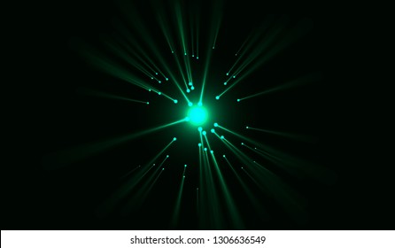 Eps10. Laser beams of blue and red emitted in different directions. Vector illustration. Light Effects Night background