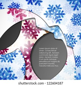 eps10, layered abstract background with snowflakes image