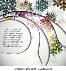 eps10, layered abstract background with snowflakes image