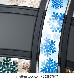 eps10, layered abstract background with snowflakes image