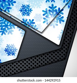 eps10, layered abstract background with snowflakes image