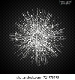 eps10. Luminous tapes. Light effect