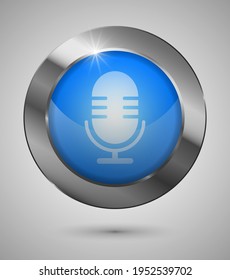 EPS10 Microphone Button. Perfect for your website or app or any use you want to make of it.