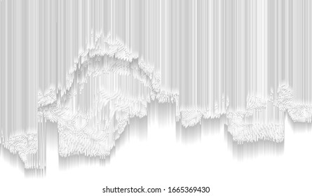  EPS10. Minimaler Hintergrund mit Farbverlauf-Schwarz-Weiß-Linien. Geometrisches trendy Design. Pixelsortierung glitzernder Stile. Vektorillustration
