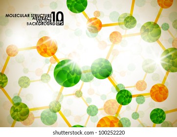eps10, molecular structure, abstract background