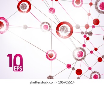 eps10, molecular structure, abstract background