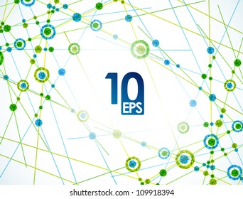 eps10, molecular structure, abstract background