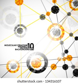 eps10, molecular structure, abstract background
