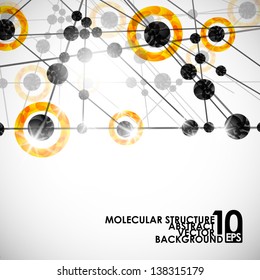 eps10, molecular structure, abstract background